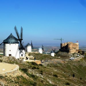 Windmills and Castle in Consuegra