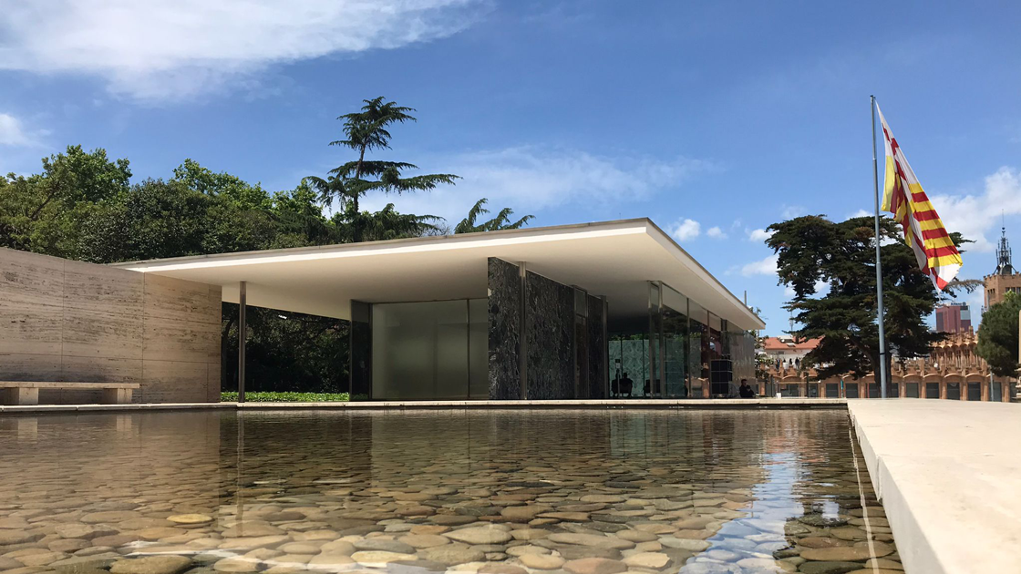 Barcelona Pavilion outside view